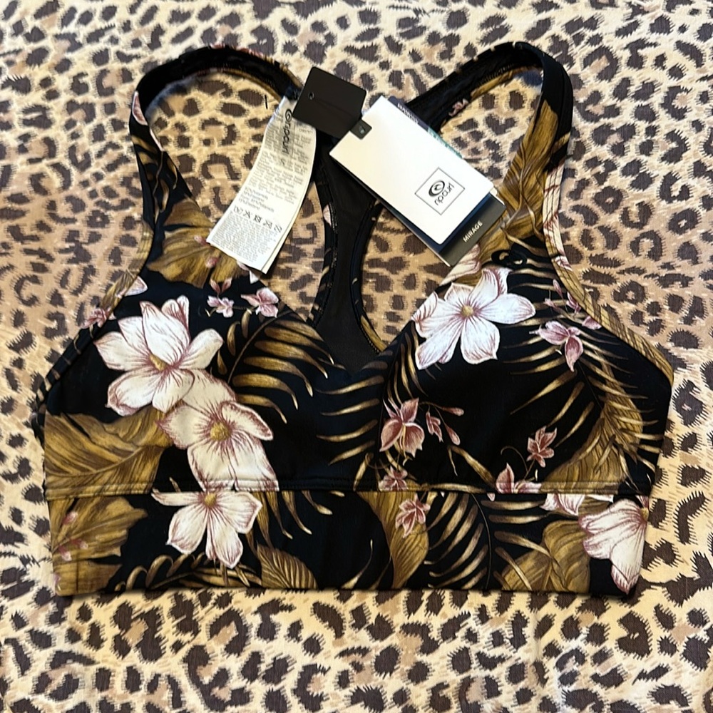 RipCurl Tropical hawaiian vaporcool mirage sports bra or swim top